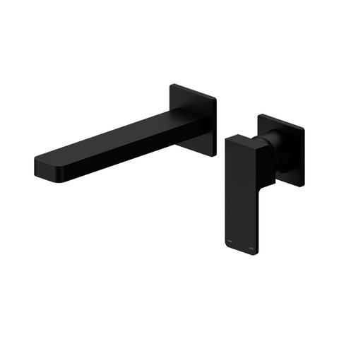Amelie Royale Square Wall Basin/Bath Mixer Separate Plate Matte Black (Full Kit) BDO301510BMB