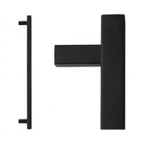 Lockwood 145 Entrance Handles with 225 mm Centres Matte Black 145X225MBK
