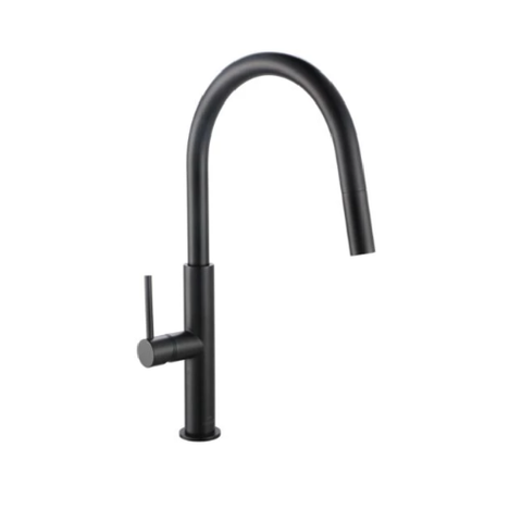Vito Bertoni Alfie Sink Mixer Gooseneck Pull-Out Save Mode Matte Black 85971