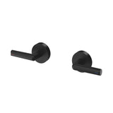 Phoenix Vivid Slimline Plus Lever Wall Top Assemblies 15mm Extended Spindles Matte Black 119-0671-10-1