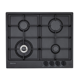 Artusi 60cm 4 Burner Gas Cooktop w/ Flame Failure Matte Black AGH65MB