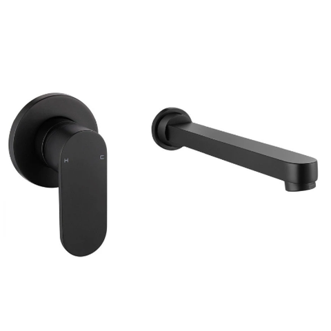 Vito Bertoni Kali Wall Basin / Bath Set Fixed 170mm Matte Black 49297