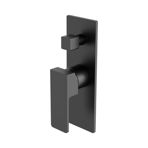 Amelie Royale Square Shower Mixer Uni Body w/ Diverter (Trim Kit Only) Matte Black BDO301511ATMB