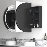 Otti Bondi LED Shaving Cabinet 1800x900mm Black Oak LED-BOSV1890B