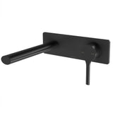 Phoenix Vivid Slimline Oval Switchmix Wall Basin / Bath Mixer Set 175mm Fit-Off Kit Matte Black VV2812-10-1