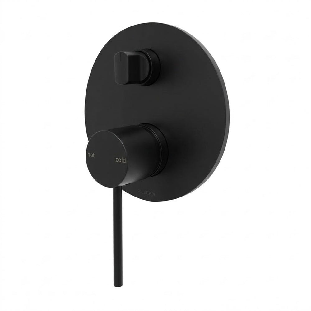 Phoenix Vivid Slimline Switchmix Shower / Bath Diverter Mixer Matte Black VS2910-10-1