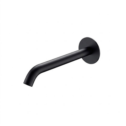 Fienza Kaya Spout Only For Wall Basin Bath Mixer 200mm Outlet Lead Free Matte Black 228002B-LF