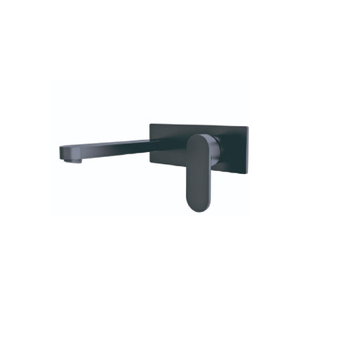 Nero Ecco Wall Basin/Bath Mixer Matte Black NR301310AMB