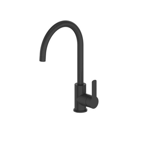 Greens Astro Ii Gooseneck Sink Mixer (Finish Upgrade) PVD Matte Black LF254283MB