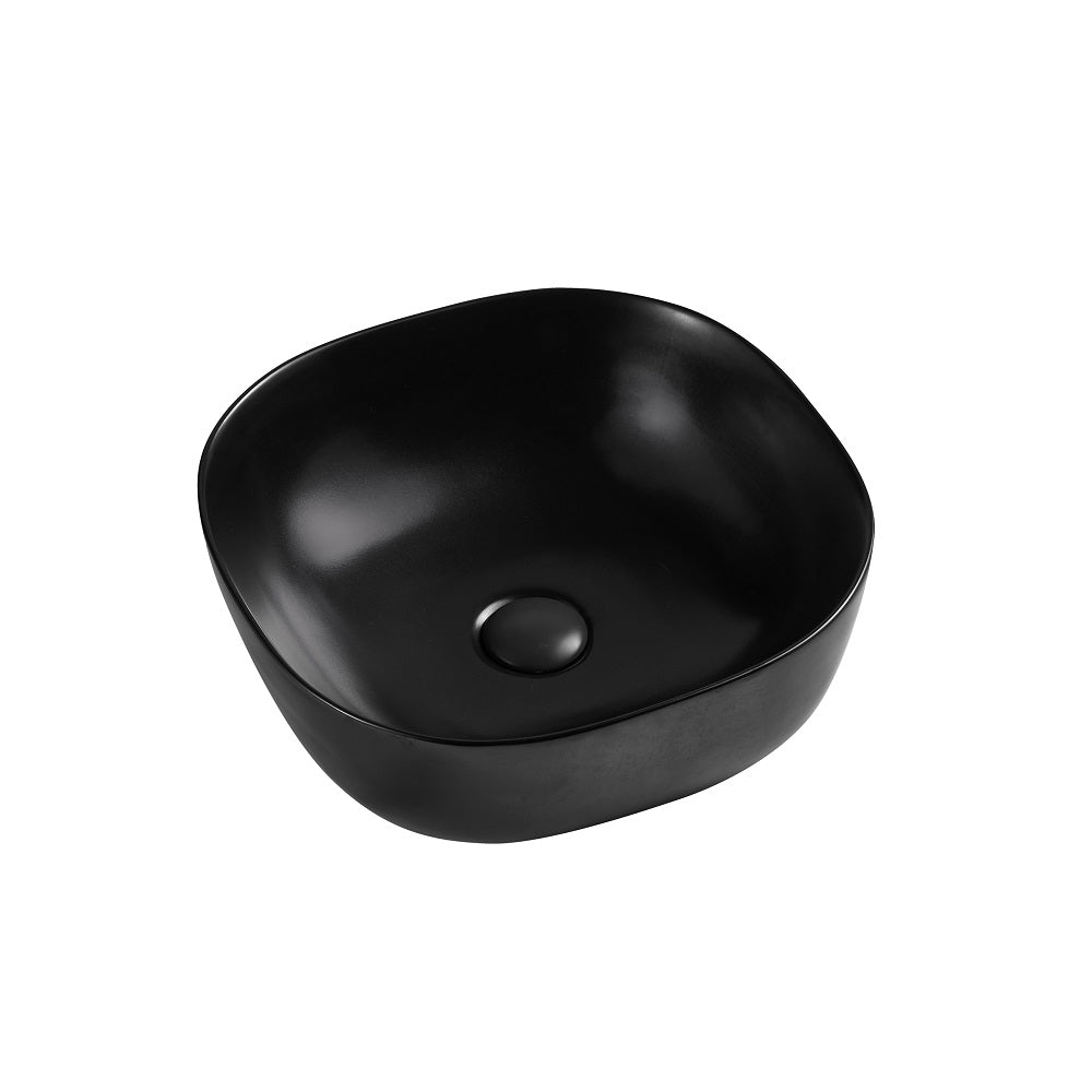 Seima Limni 370 Basin Square Above Counter Black Silk Matte 192324