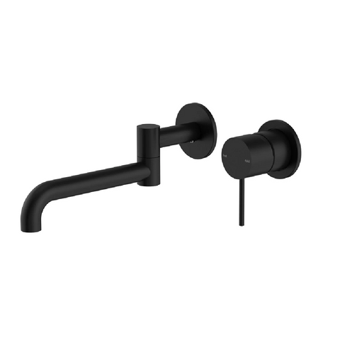 Nero Mecca Wall Basin / Bath Set Swivel Spout 225mm Trim Kit Only Matte Black NR221910RTMB