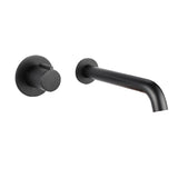 Vito Bertoni Sol2 Wall Basin/Bath Set 180mm Trim Kit Matte Black TK244143