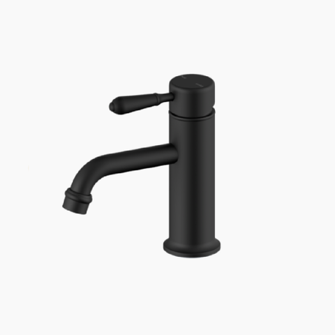 Nero York Straight Basin Mixer w/Metal Lever Matte Black NR692101B02MB