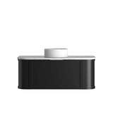 Otti Hampshire Curve Wall Hung Vanity 1200mm Satin Black / Sand Dune Top BOH1200BST-SD
