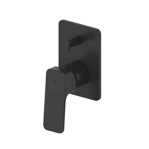 Greens Swept Diverter Shower Mixer Matte Black 18603597