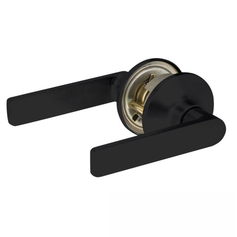 Lockwood Symmetry Passage Set Lever 3 Matte Black 7551MBK