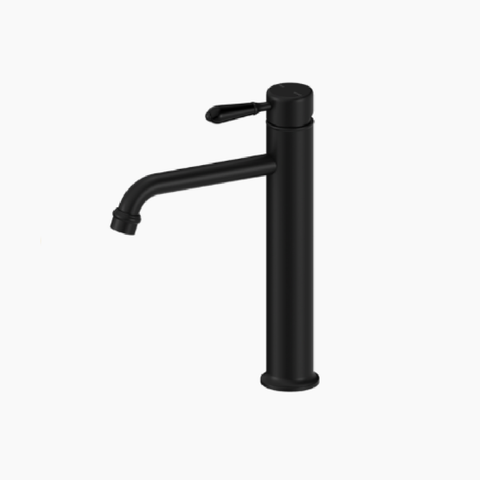 Nero York Straight Basin Mixer w/Metal Lever Matte Black NR692101A02MB