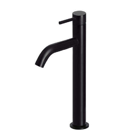 Meir Piccola Tall Basin Mixer Tap w/ 130mm Spout Matte Black MB03XL.01
