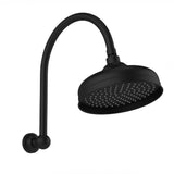 Phoenix Cromford High-Rise Shower Arm & Rose 210mm Matte Black 134-5302-10