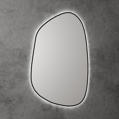 Aulic Tarcoola Asymmetric Led Mirror 553x903x36mm Matte Black LMTAR-550-MB