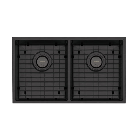 Phoenix Sink 4000 Series Double Bowl (Undermount/Overmount) Brushed Black 310-2002-16