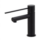 Phoenix Vivid Slimline Basin Mixer Curved Outlet w/ Extended Lever Matte Black 114-7701-10-1