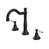 Nero York Swivel Basin Set w/White Porcelain Lever Matte Black NR692102A01MB