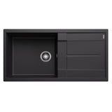 Blanco Metra Xl 6S Sink 1000x500mm Topmount (Left Hand Bowl) Silgranit Black 528054