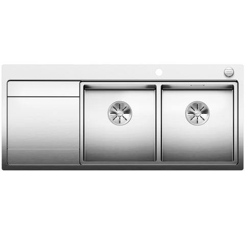 Blanco Divon 8S-IF Double Bowl Sink Right Hand Inset/Flushmount 1160x510mm Stainless Steel 526919