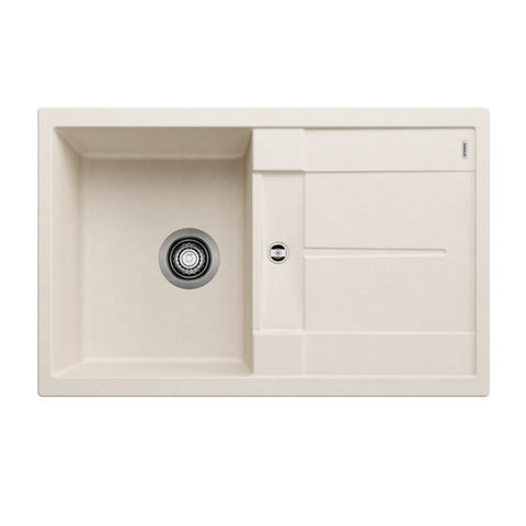 Blanco Metra 45S Sink 780x500mm Topmount (Left Hand Bowl) Silgranit White 528041
