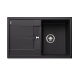 Blanco Metra 45S Sink 780x500mm Topmount (Right Hand Bowl) Silgranit Black 528039