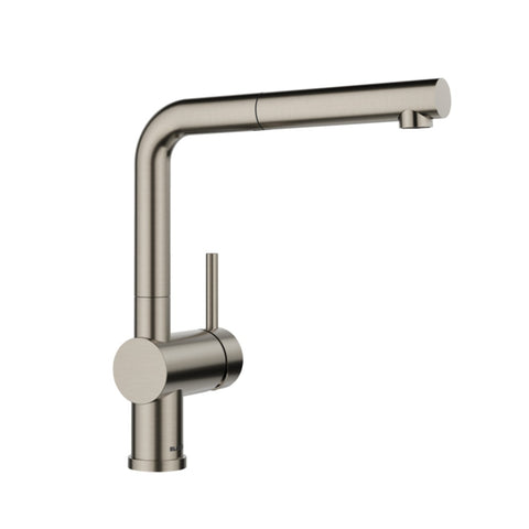 BLANCO Linus-S Single Lever Mixer Tap with Pull Out Hose Satin Platinum 527700