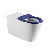 Seima Modia Care Floor Mount Toilet Pan White + Blue Seat 191967