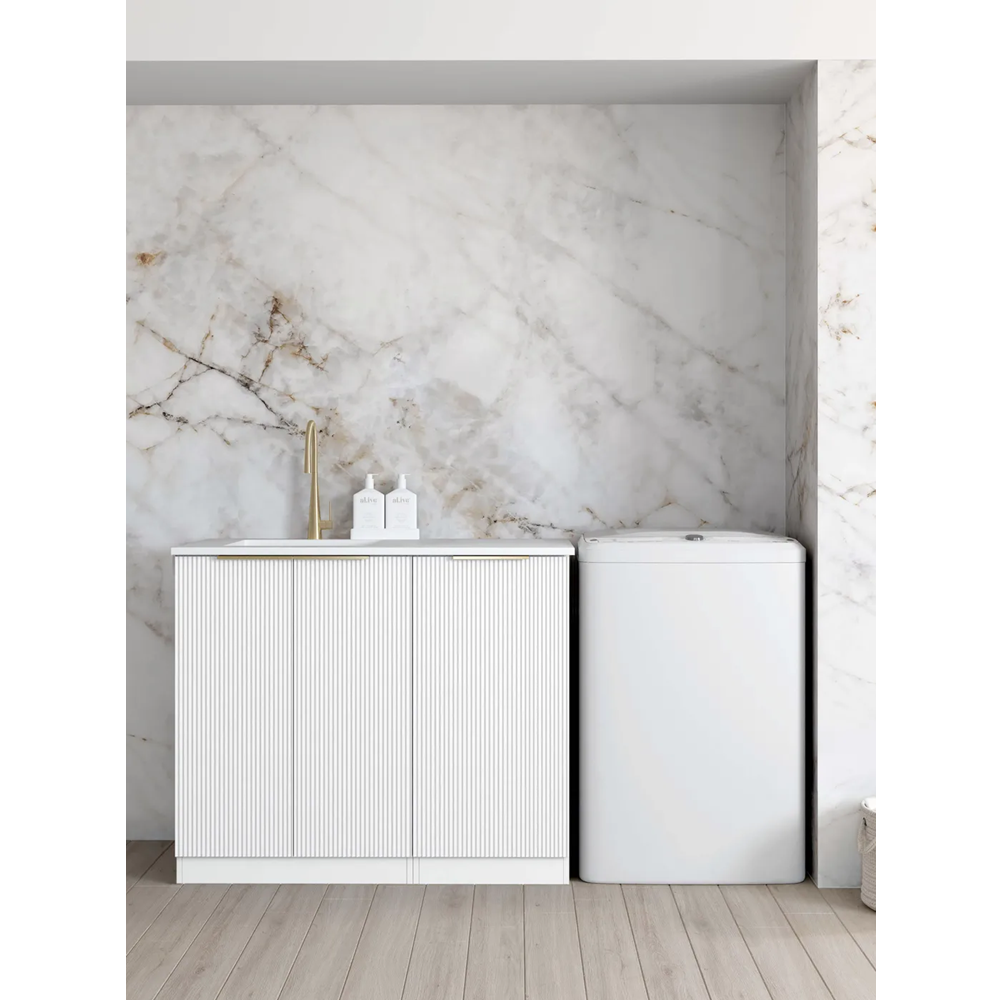 Otti Bondi Laundry Cabinet 1060mm White / Matte White Top LA-1060-BOW-MW