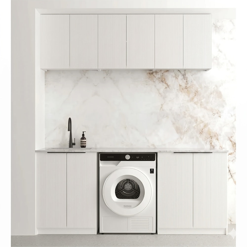 Otti Bondi Laundry Kit 1960B White / Cloudy Carrara Top LA-1960B-BOW-CA