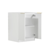 Otti Bondi Laundry Cabinet 1300mm White / Cloudy Carrara Top LA-1300-BOW-CA