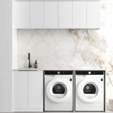 Otti Bondi Laundry Kit 1960A White / Natural Carrara Marble Top LA-1960A-BOW-NCA