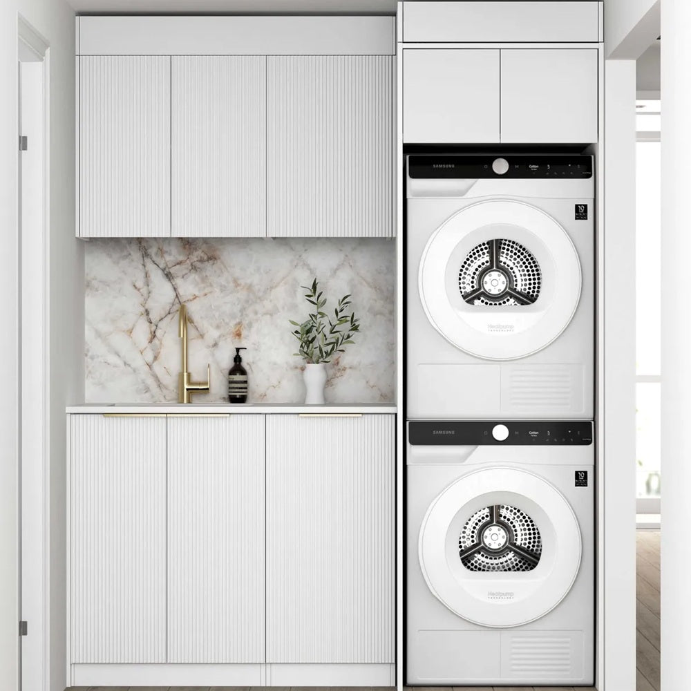 Otti Bondi Laundry Kit 1715DR-C w/ 400 Drawer Unit White / Pure White Top LA-1715DR-C-BOW-PW