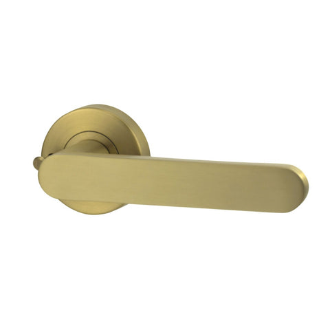 Lockwood Vivid Lever V3 Privacy Set with Latch Satin Brass VIV2/V3SBPVD
