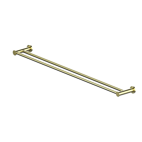 Greens Reason Double Towel Rail PVD Brushed Brass 18415BB