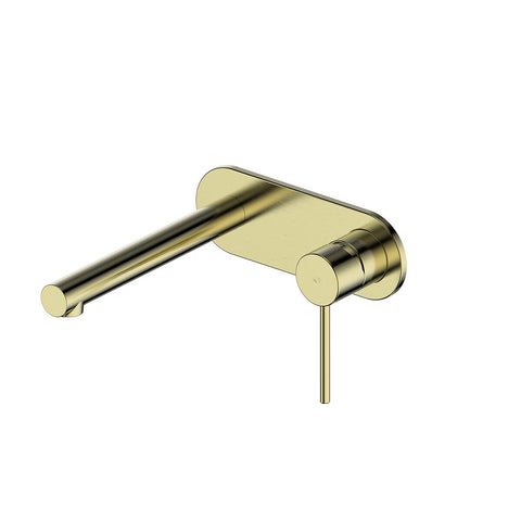 Greens Maci Wall Basin Mixer With Plate Brushed Brass 212025216