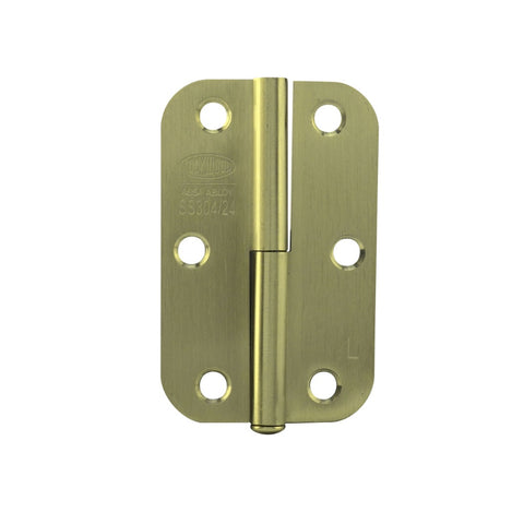Lockwood Left Hand Lift Off Radius 90 x 60 mm x 1.5 mm Hinge Sb PVD (Pack of 2) Satin Brass VIVLLR/SBPVD