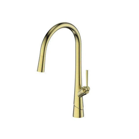 Greens Lustro Pull-Down Sink Mixer Brushed Brass 19502546