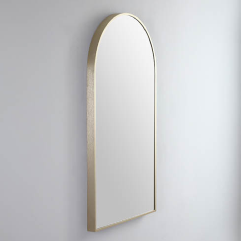 Remer Modern Arch Mirror 510x910mm Brushed Brass MA51-BB