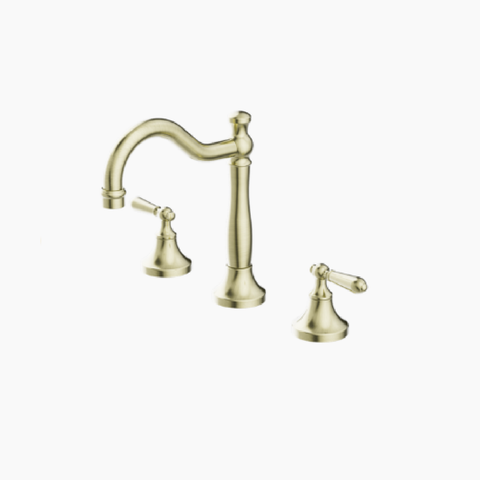 Nero York Swivel Basin Set w/Metal Lever Aged Brass NR692102A02AB