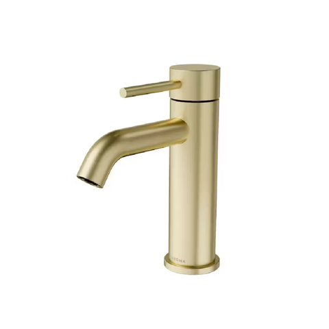 Caroma Liano II Basin Mixer Lead Free Brushed Brass 96341BB6AF