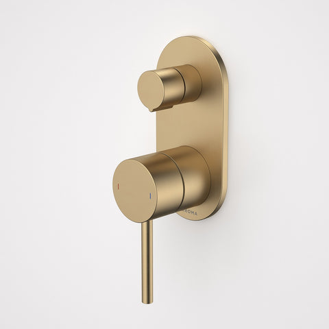 Caroma Liano II Bath/ Shower Mixer with Diverter Brushed Brass 96366BB
