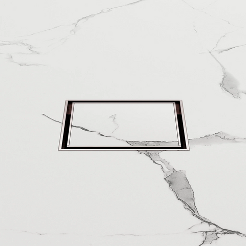 Nero Square Tile Insert Floor Waste 100mm (50mm Outlet) Brushed Bronze NRFW006BZ