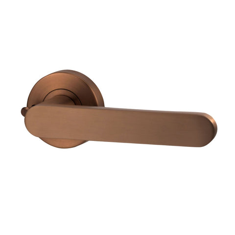Lockwood Vivid Lever V3 Privacy Set with Latch Satin Bronze VIV2/V3BZPVD