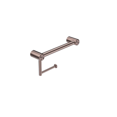 Nero Mecca Care 25mm Toilet Roll Rail 300mm Brushed Bronze NRCR2512ABZ